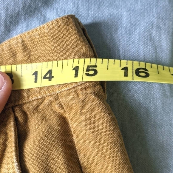 MADEWELL Linen Cotton Blend Mustard Skinny Pants 0 - Picture 2 of 12